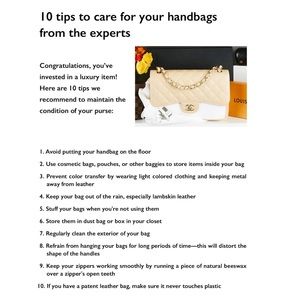 How to take care of your Luxury Hand Bag 🤗